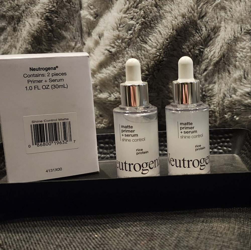 Lot of 2 Neutrogena Shine Control Matte Booster Face Primer & Serums
